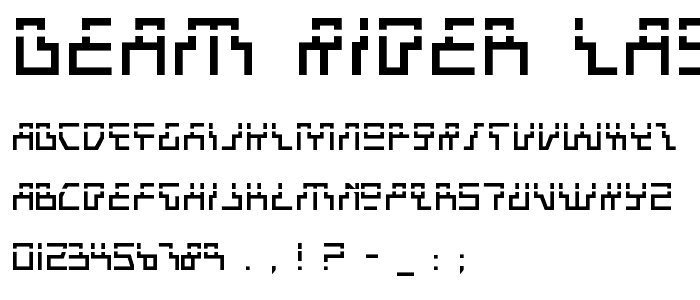 Beam Rider Laser font